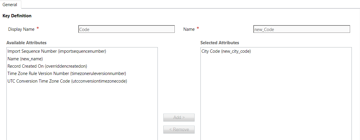 Dynamics CRM Alternative key